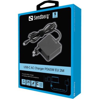 Sandberg USB-C AC Charger PD65W EU 2M 3