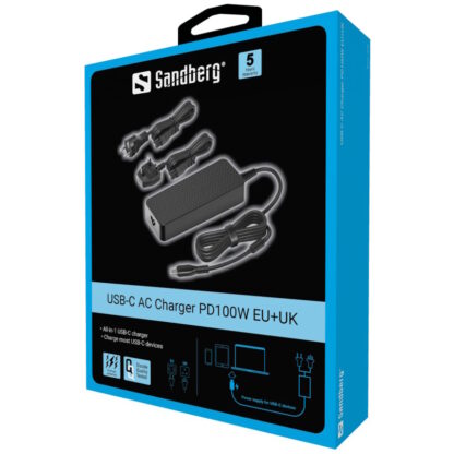 Sandberg USB-C AC Charger 100W EU+UK 2