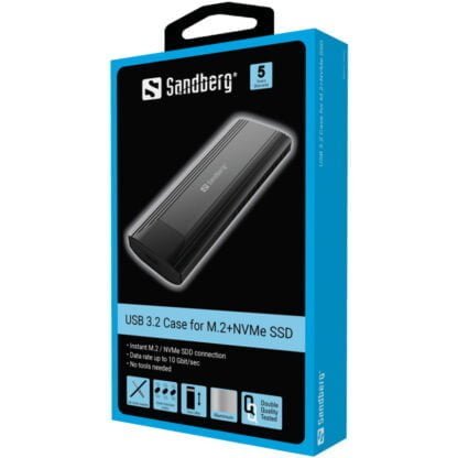 Sandberg USB 3.2 Case for M.2+NVMe SSD 5