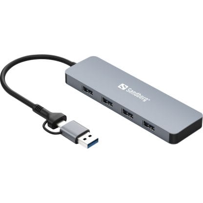 Sandberg USB-C/A to 4xUSB 3.0 Hub -keskitin 3