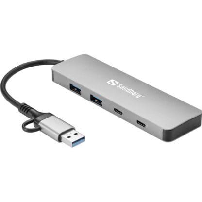 Sandberg USB-C/A to 2xUSB-A+2xUSB-C Hub -keskitin 4