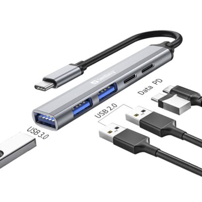 Sandberg USB-C to 3xUSB-A+2xUSB-C SAVER 4