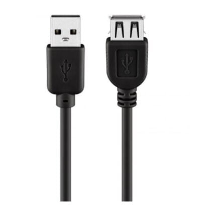 USB 2.0 A-A jatkokaapeli 5m musta 2