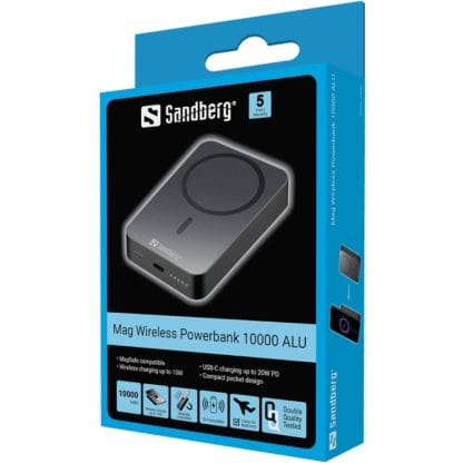 Sandberg Mag Wireless Powerbank 10000 ALU 2