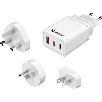 Sandberg 3in1 TravelCharger USB-C/A 65W 2