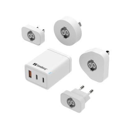 Sandberg 3in1 TravelCharger USB-C/A 65W 4