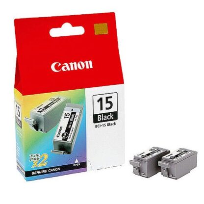 Canon BCI-15BK Twin-Pack mustat tulostuskasetit 2