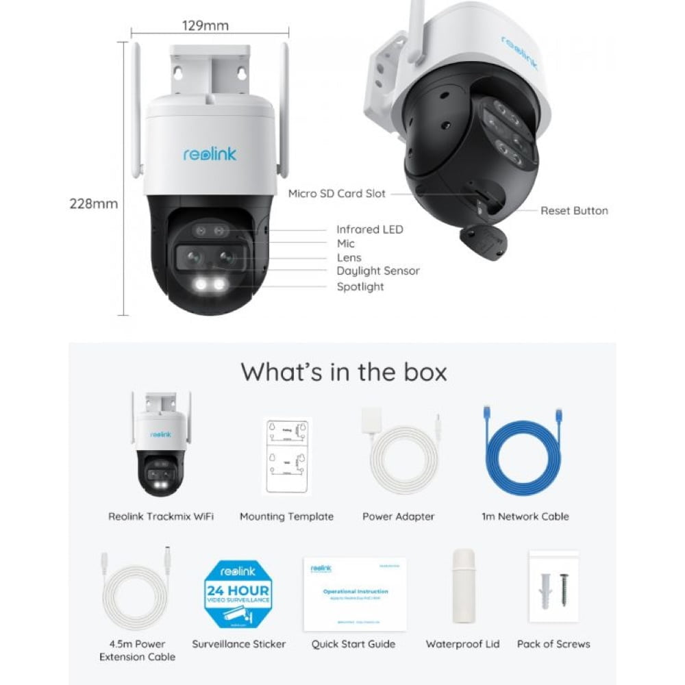 Reolink TrackMix WiFi 8MP PTZ AI Ulkokamera - Datapalvelu.fi