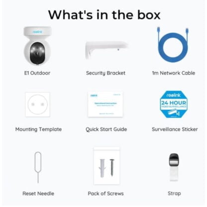 Reolink E1 Outdoor PoE 8MP PTZ Auto Tracking AI kamera LED-kohdevaloilla 6