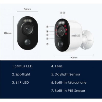 Reolink Argus 3 Ultra 8MP Wi-Fi kamera (akulla) 5