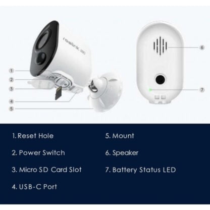 Reolink Argus 3 Ultra 8MP Wi-Fi kamera (akulla) 4