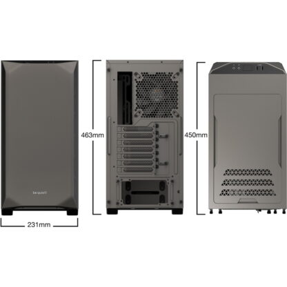 Be Quiet Pure Base 500 Metallic Gray ATX-miditornikotelo 3