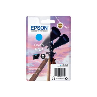 EPSON 502 alkuperäinen syaani tulostuskasetti 2