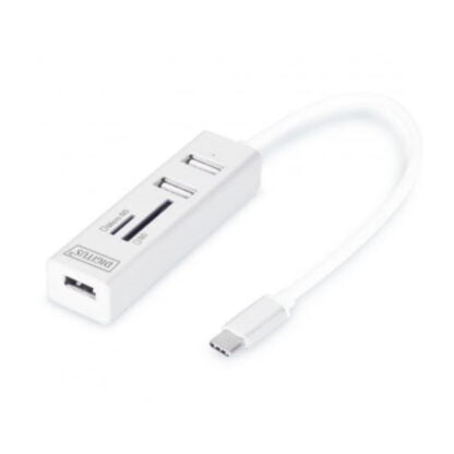 Digitus USB-C Multiadapteri valkoinen 2