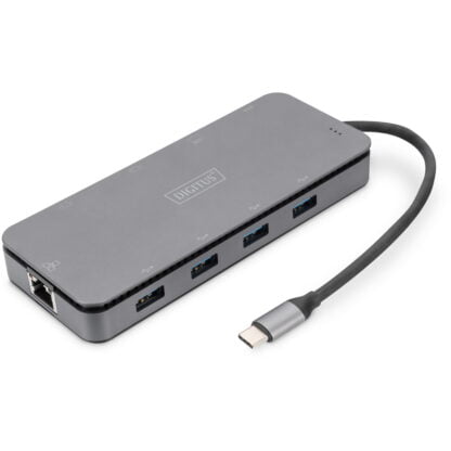 Digitus 11-porttinen USB-C -telakka M.2 SSD-paikalla 2