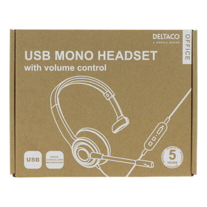 DELTACO Office USB mono headset 6
