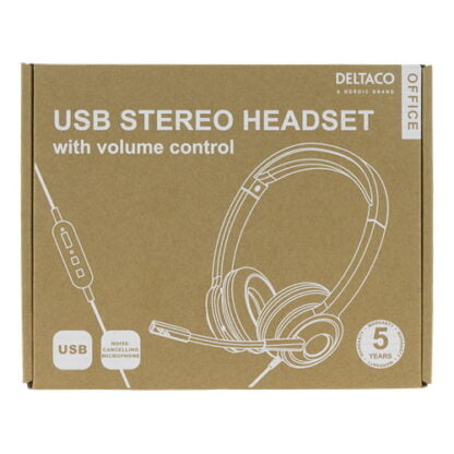 DELTACO Office USB stereo headset 6