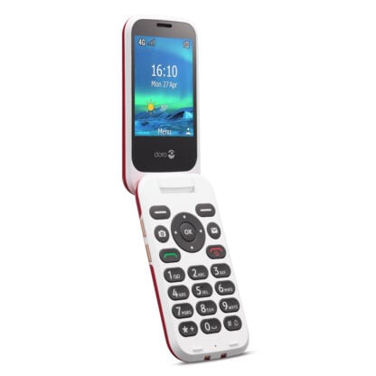 Doro 6881 Red/White 4G -simpukkapuhelin 4