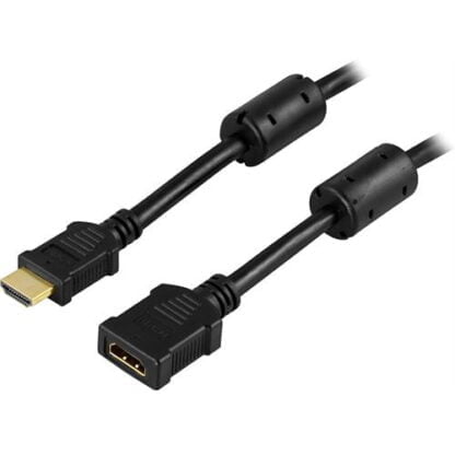 HDMI jatkokaapeli uros-naaras 1m musta 2