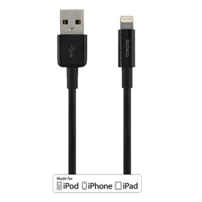 USB-kaapeli iPad/iPhone/iPod 3m musta EOL 2