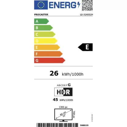 ProCaster LE-32A552H 32″ HD Ready Android LED -televisio, 12V 10