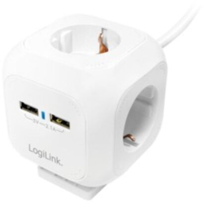 LogiLink USB Charger Power Cube socket 6