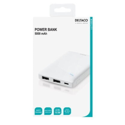 PB Powerbank 5000mAh valkoinen 5