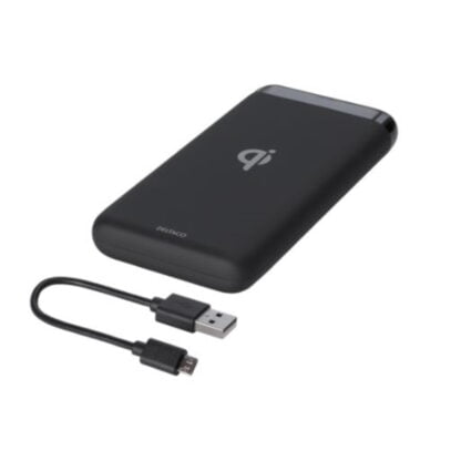 Varavirtalähde 10000 mAh USB-A USB-C Qi musta 5