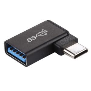 USB-C uros 90° kulma – USB 3.0 naaras adapteri 10