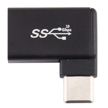 USB-C uros 90° kulma – USB 3.0 naaras adapteri 5