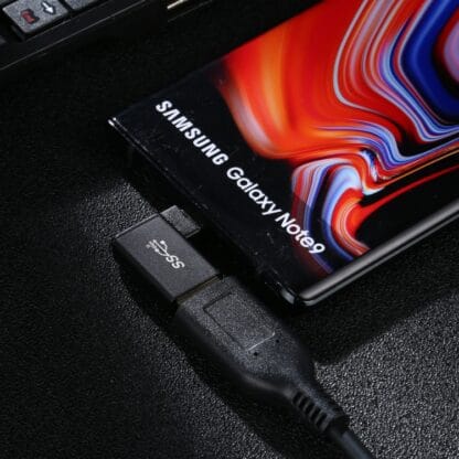 USB-C uros 90° kulma – USB 3.0 naaras adapteri 4