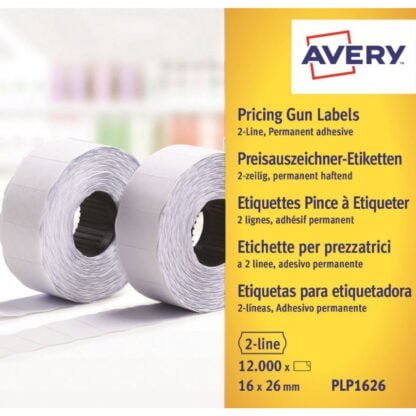 AVERY hintaetikettirulla 26*16mm pysyvällä liimalla valk 2