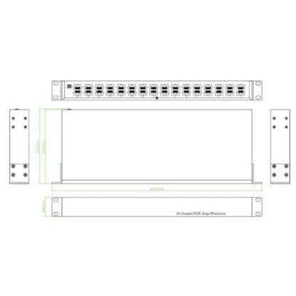 SC&T Ylijännitesuoja 16 x Ethernet 5