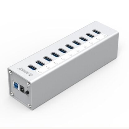 10-porttinen USB 3.0 HUB, hopea 2