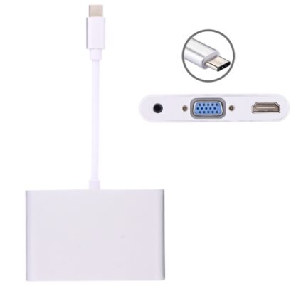 USB-C/Type-C 3.1 to VGA & HDMI & 3.5mm 2