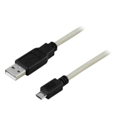 USB 2.0 A uros-Micro USB uros kaapeli 0,25m harmaa 2