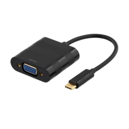 USB-C uros – VGA naaras adapteri musta 2