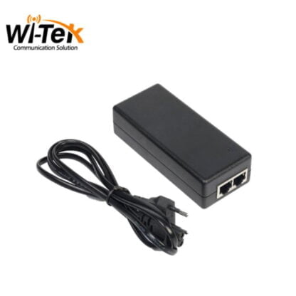 Wi-Tek PoE+ injektori 802.3af/at 24W, 2xGE 1000Mbps 48V 2