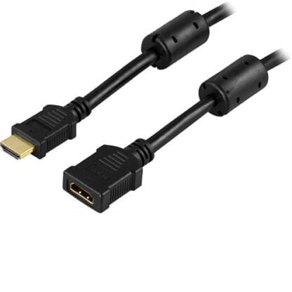 HDMI jatkokaapeli uros-naaras 2m musta 2