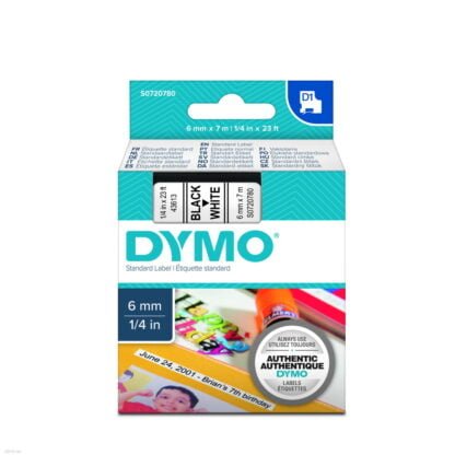 Dymo S0720780 D1 43613 Tape 6mmx7m 4