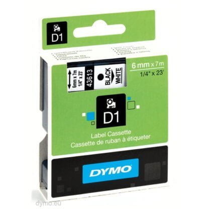 Dymo S0720780 D1 43613 Tape 6mmx7m 3