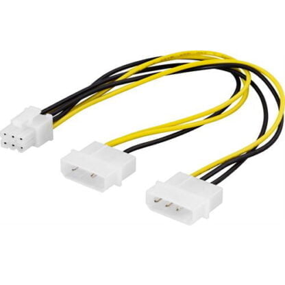 Adapterikaapeli 2×4-pin – 6-pin PCI Express, 25cm 2